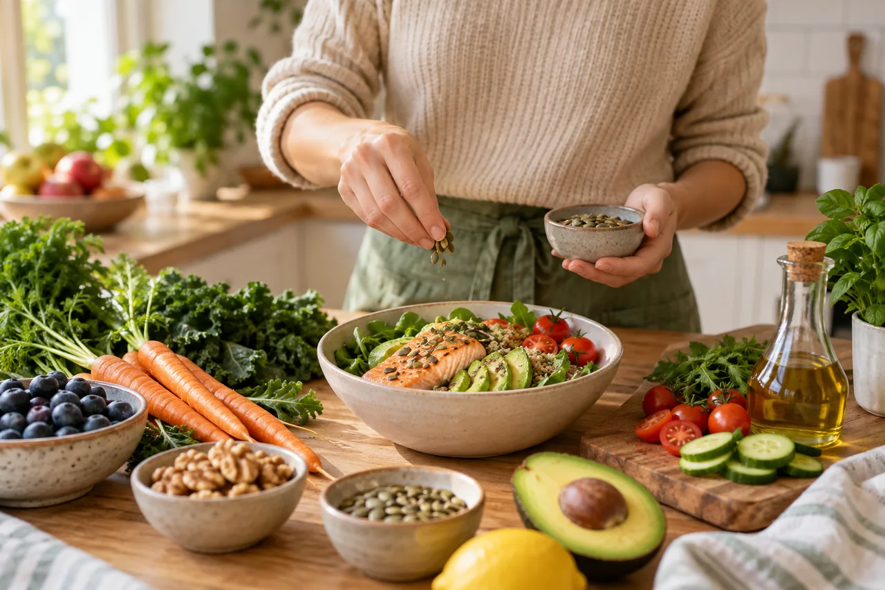 Dieta przy Hashimoto - hub dietetyczny Dieta przy Hashimoto - edukacyjna ilustracja dietetyczna
