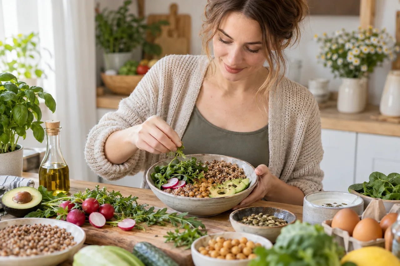 Dieta przy PCOS - hub dietetyczny Dieta przy PCOS - edukacyjna ilustracja dietetyczna