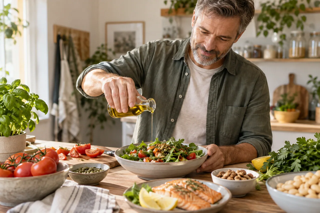 Dieta a zdrowie prostaty - hub dietetyczny Dieta a zdrowie prostaty - edukacyjna ilustracja dietetyczna