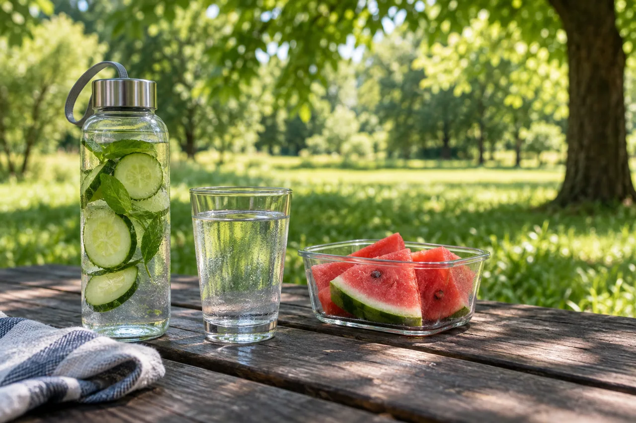 Jak nawadniać się w upały w Gorzowie? Jak nawadniać się w upały w Gorzowie? - ilustracja pytania o dietę
