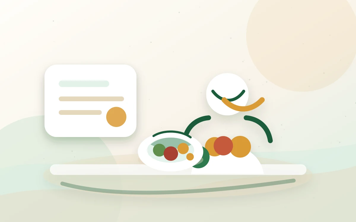 Dieta wspierająca nastrój - hub dietetyczny Dieta wspierająca nastrój - edukacyjna ilustracja dietetyczna