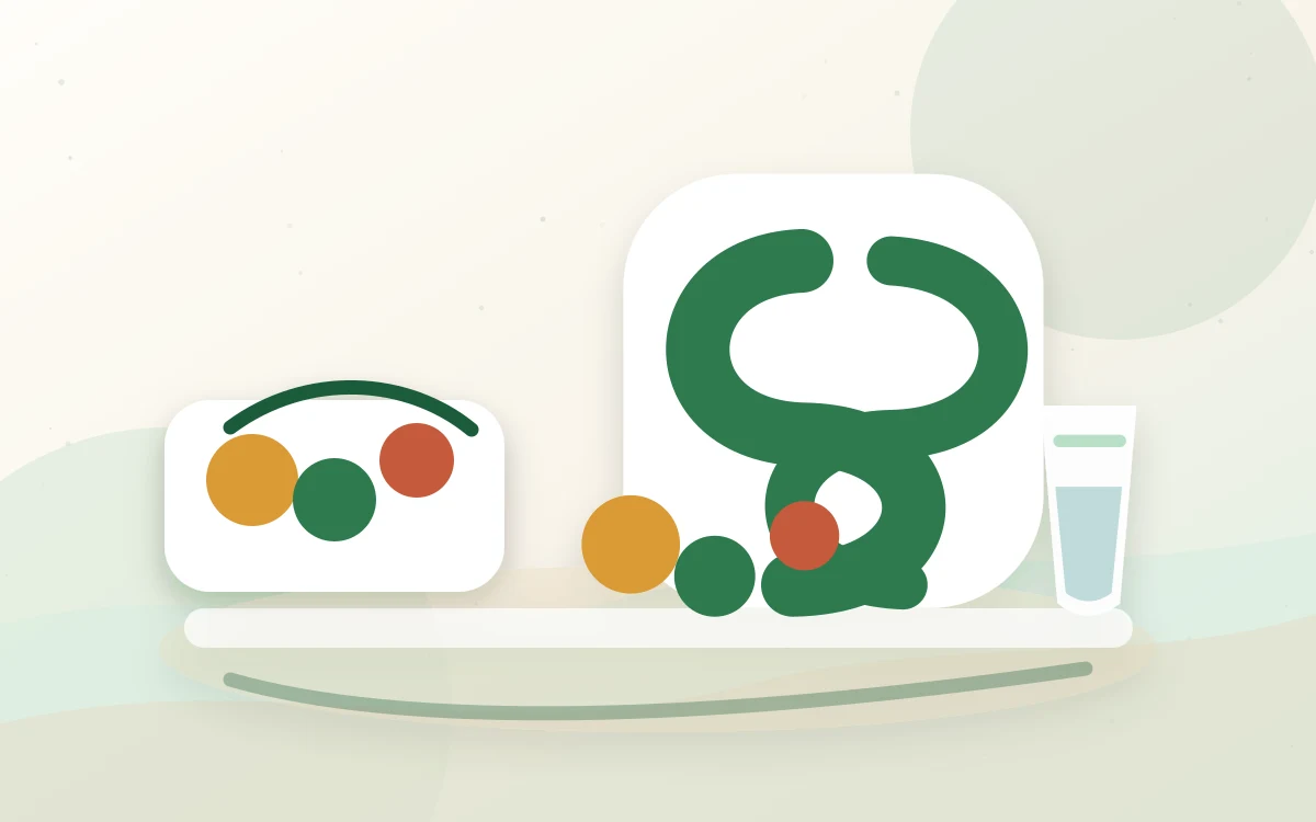 Dieta przy IBS - hub dietetyczny Dieta przy IBS - edukacyjna ilustracja dietetyczna