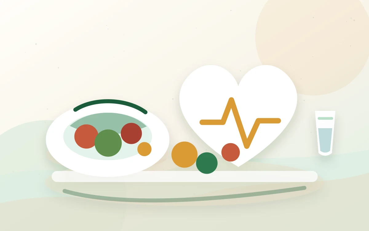 Dieta przy wysokim cholesterolu - hub dietetyczny Dieta przy wysokim cholesterolu - edukacyjna ilustracja dietetyczna
