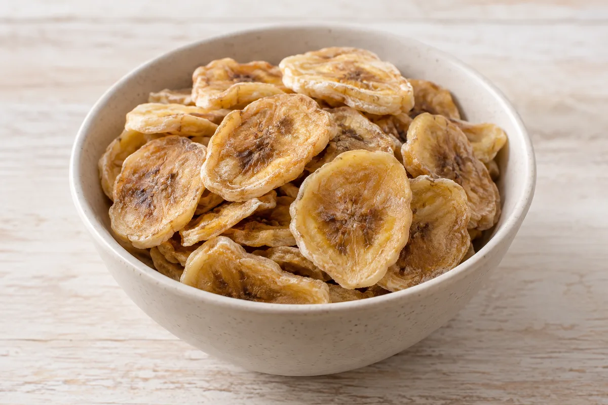 banan suszony — przykładowy wygląd produktu