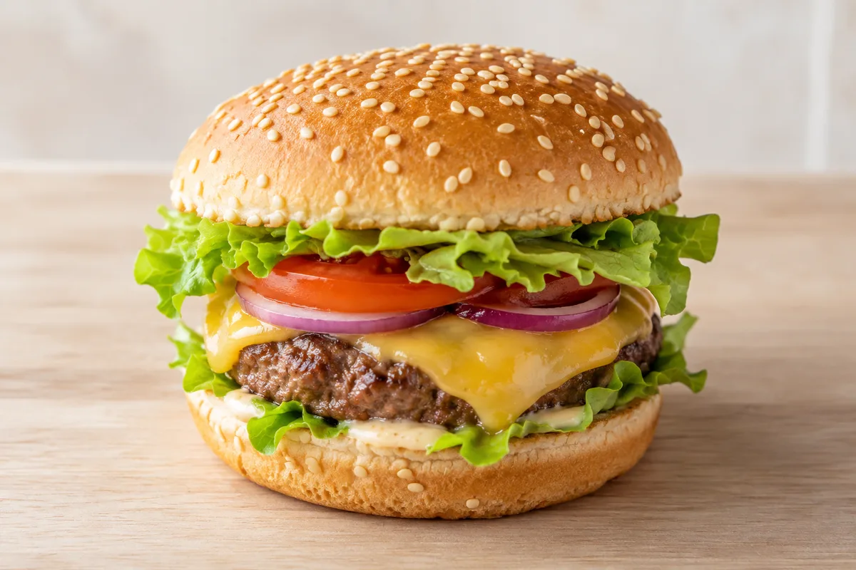 burger — przykładowy wygląd produktu