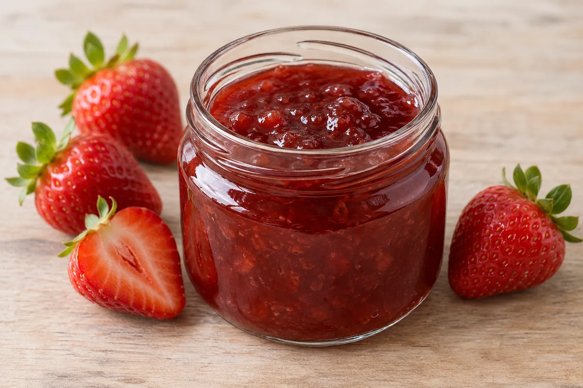dżem truskawkowy — przykładowy wygląd produktu
