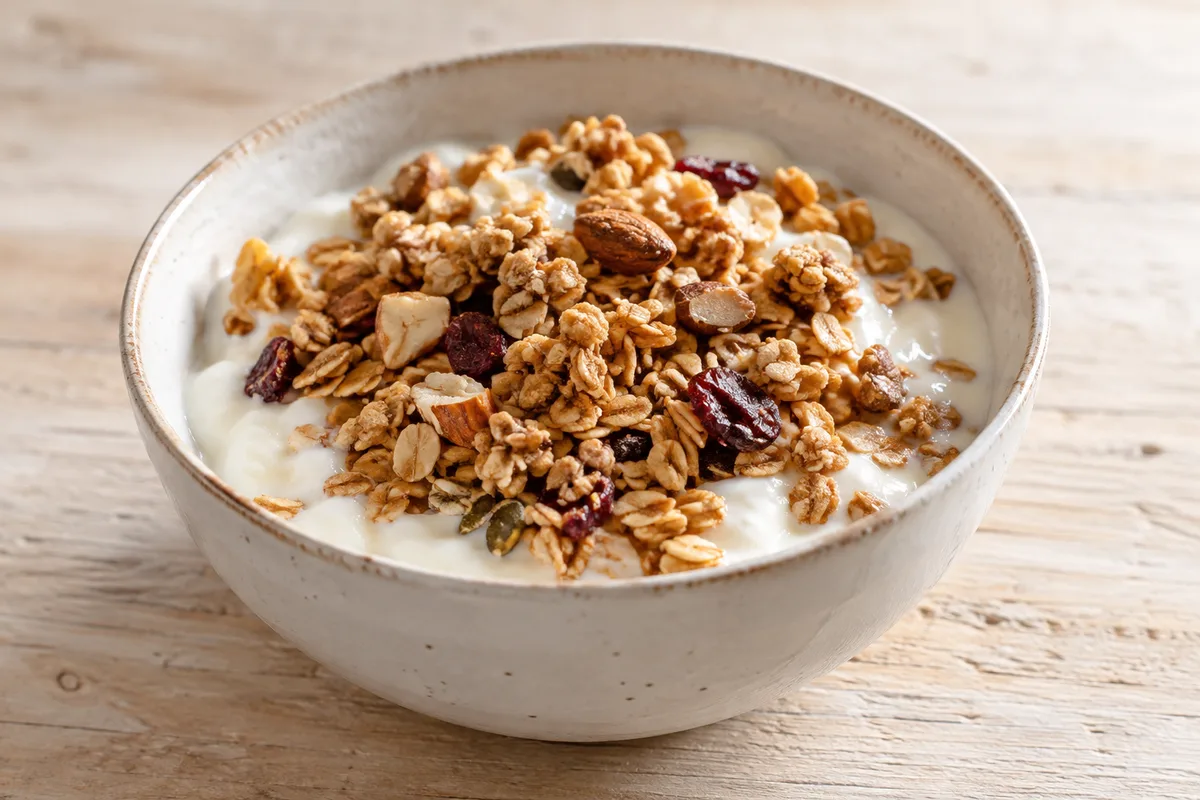 granola z jogurtem — przykładowy wygląd produktu