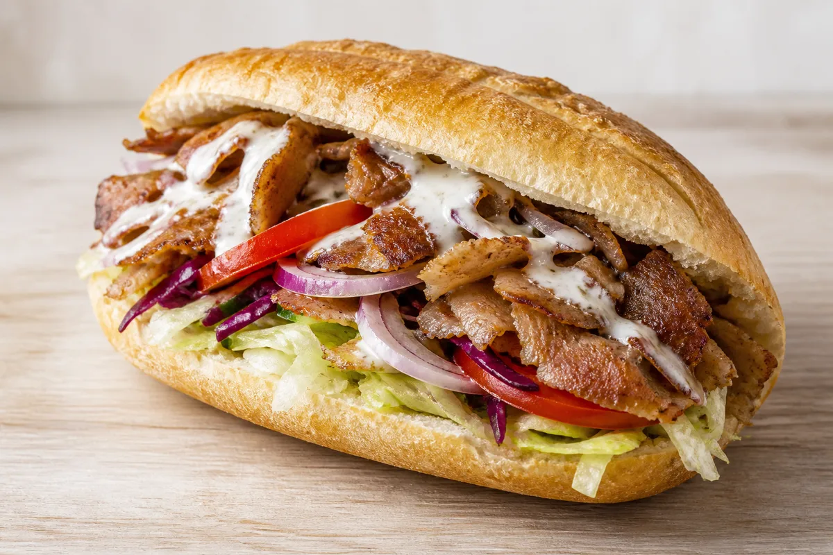 kebab w bułce — przykładowy wygląd produktu