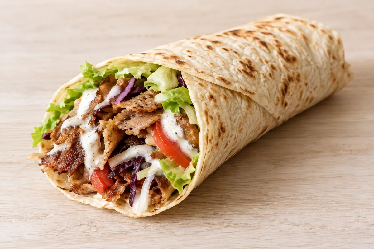 kebab w tortilli — przykładowy wygląd produktu