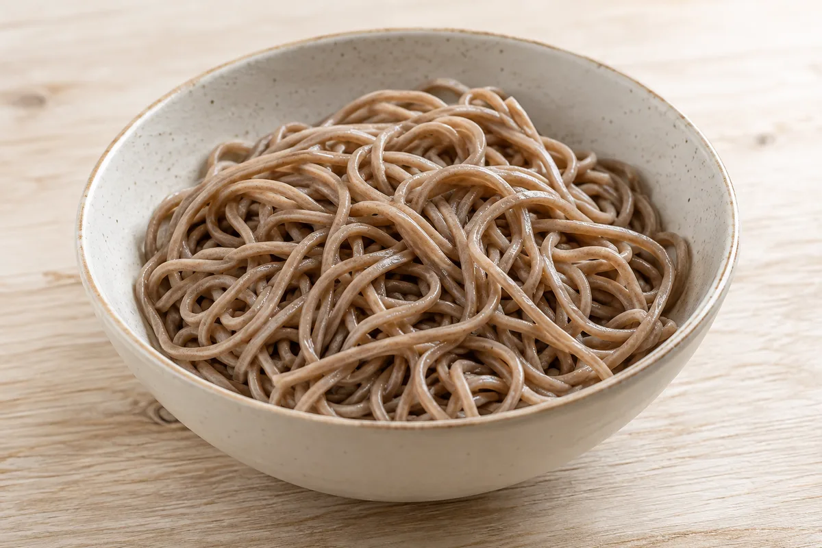 makaron soba gotowany — przykładowy wygląd produktu