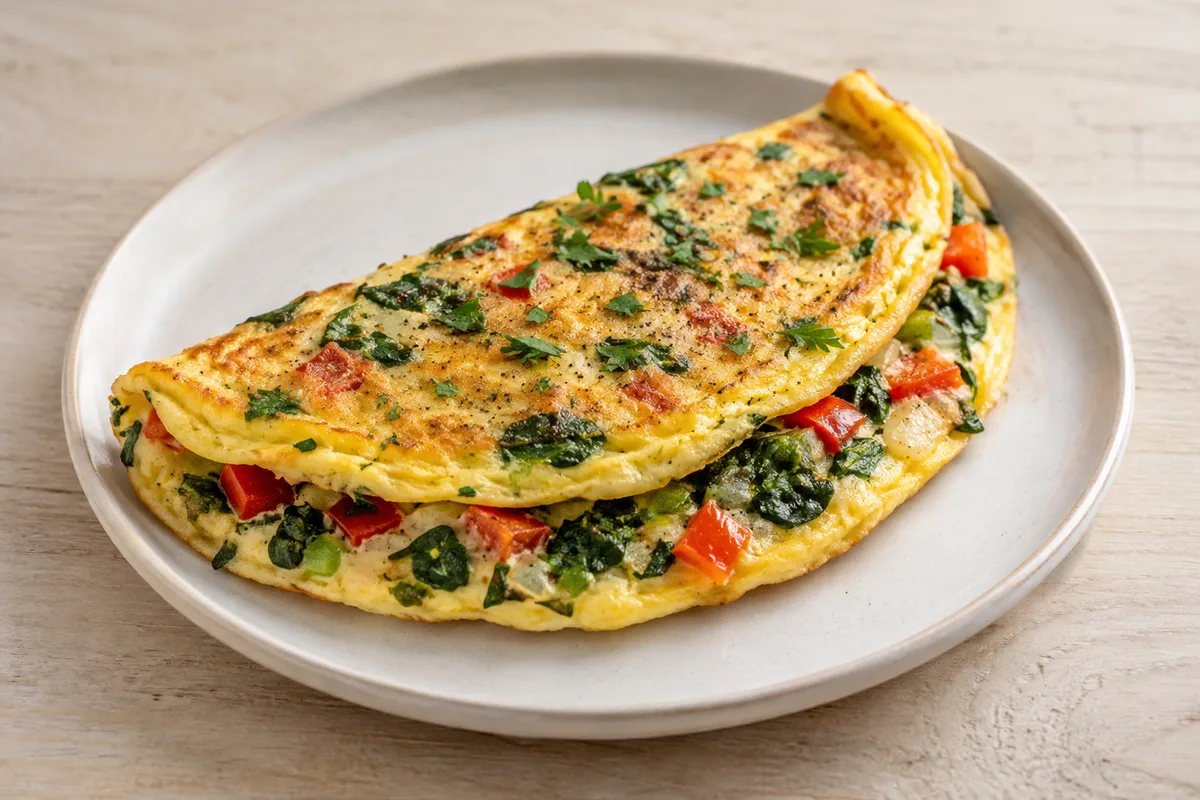 omlet z warzywami — przykładowy wygląd produktu