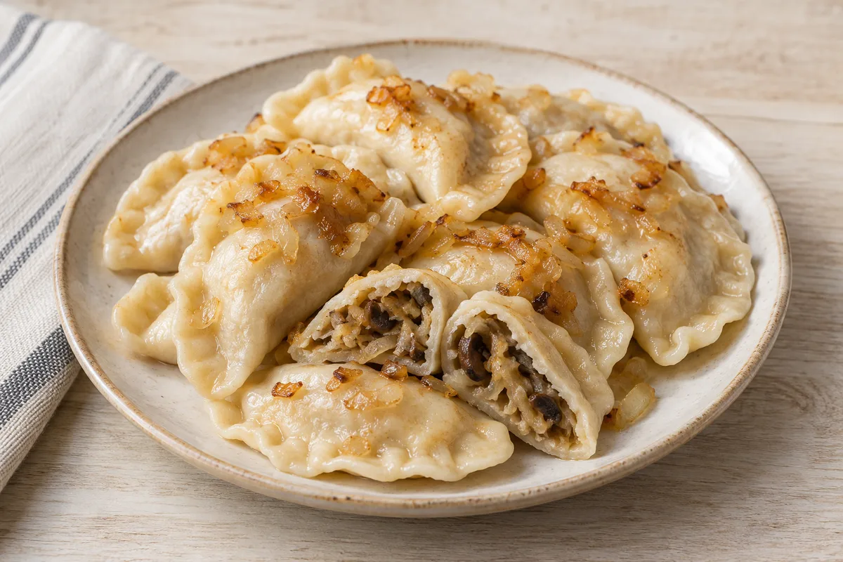 pierogi z kapustą i grzybami — przykładowy wygląd produktu