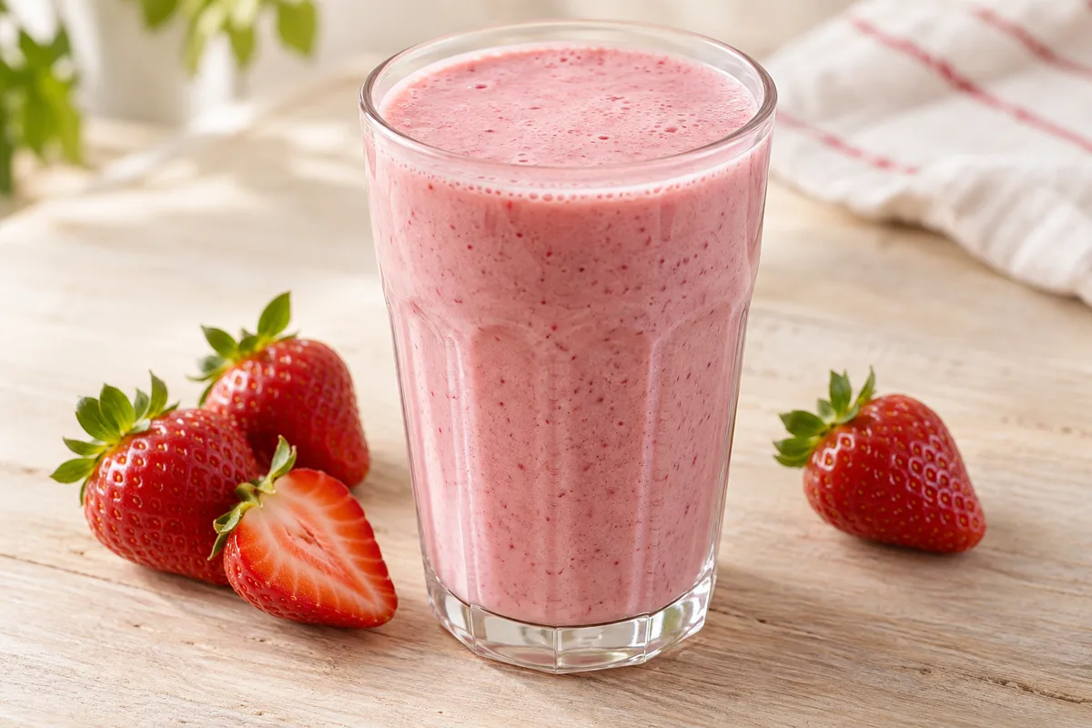 shake truskawkowy — przykładowy wygląd produktu