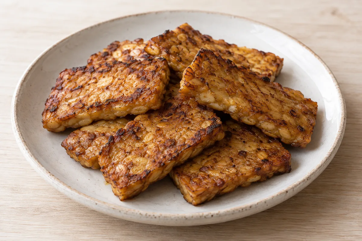 tempeh smażony — przykładowy wygląd produktu