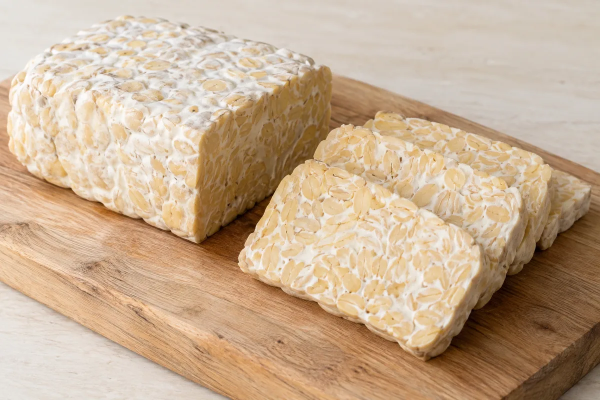 tempeh — przykładowy wygląd produktu