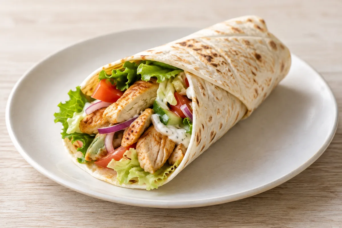 tortilla z kurczakiem — przykładowy wygląd produktu